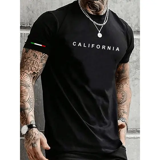 Camiseta Masculina GALIFORNIA italy Estampadas Manga Curta Verão