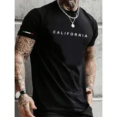 Camiseta Masculina GALIFORNIA italy Estampadas Manga Curta Verão