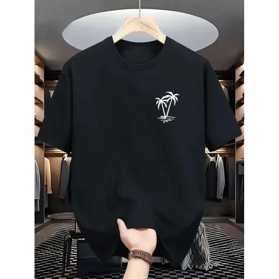 Camiseta Masculina Coqueiro Blusa Malha Algodao Estampada lançamento