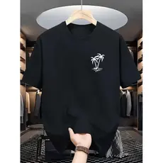 Camiseta Masculina Coqueiro Blusa Malha Algodao Estampada lançamento