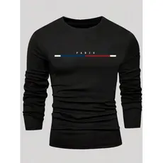 Camiseta Manga Longa Masculina Paris Listra Blusa de Frio