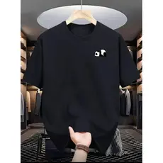 Camiseta Masculina Pendinha Estampada Urso Panda Moda Casual Elegante Camisa 100% Algodão Gola Redonda Premium