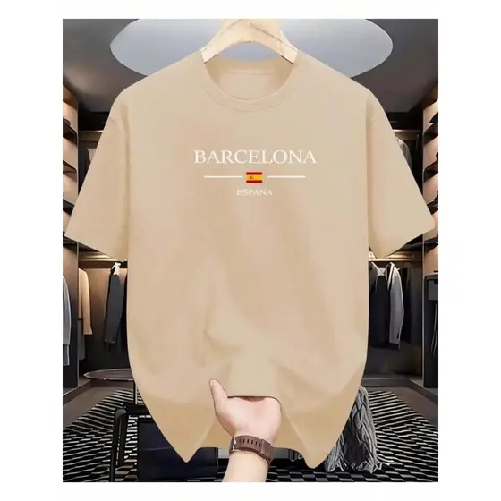 Camiseta Masculina Barcelona Camisa 100% Algodão Blusa Premium Lançamento