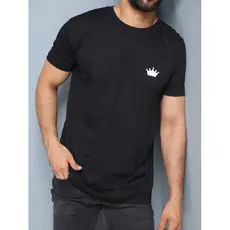 Camiseta Masculina Basica Coroa Manga Curta Casual verão