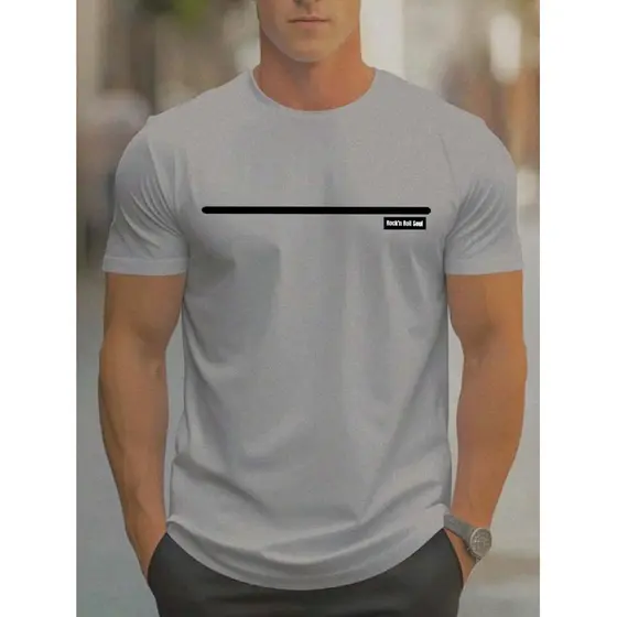 Camiseta Masculina Manga Curta Estampada Algodão ROCK