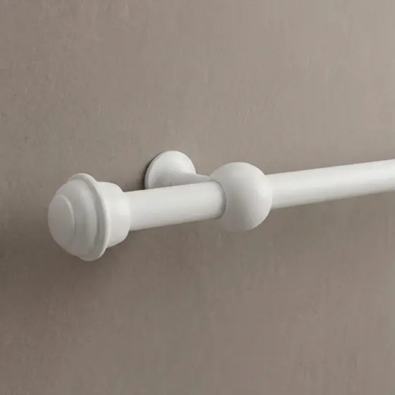 Varão Para Cortina de Madeira 1,50m x 19mm Suporte Decorativo Várias Cores Sala Quarto