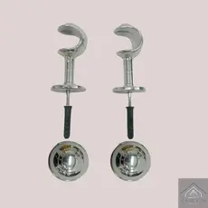 Par de Suporte para Varão de Cortina 19mm em Plástico Cromado