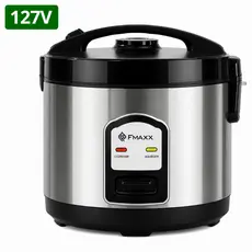 Panela Arroz Eletrica Fmaxx 10 Xicaras 1.8l 700w Prateado 127v 60hz
