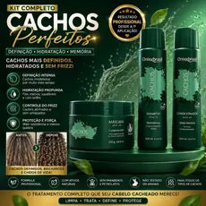 💚 Kit Cachos Definidos OnixxBrasil – Shampoo, Condicionador e Máscara Anti Frizz