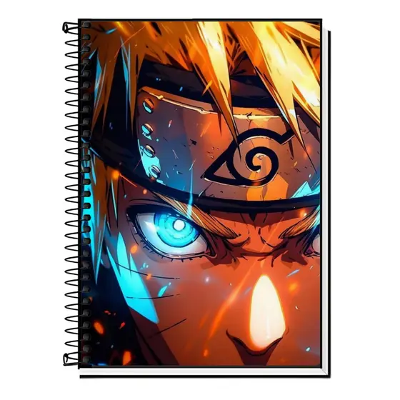 Caderno Universitário Naruto Capa Dura Espiral 1, 10, 15 ou 20 Matérias – Caderno Escolar Anime