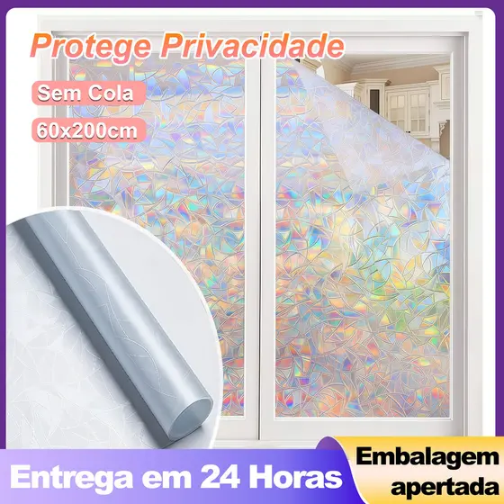 Película Eletrostática 3D Mosaico Ladrilho Decorativa para Banheiro Box Janela Porta 60x200cm