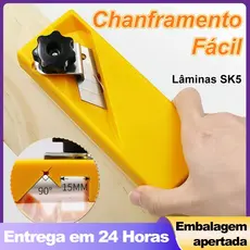 Plaina Cortador Refilador Aparador de Fita Borda Curvada 45º MDF Drywall Gesso