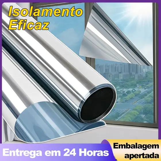 Película Insulfilm Espelhada G5 Prata | Isolamento Térmico Profissional | com Espátula de Presente