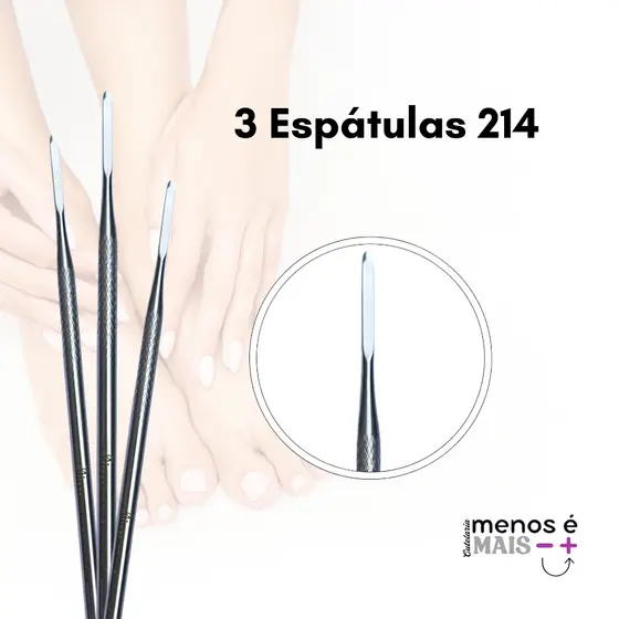 Slim - Kit 3 Espátulas 214 - Manicure e Podóloga