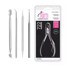 Kit Manicure 5 Peças (Alicate + Palito 2x1 + Desencravador + Espátula + Raspador)