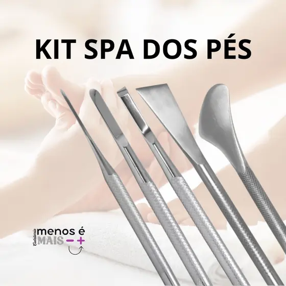 Kit Spa Dos Pés De Aço Inox Slim (5 peças) Já Afiadas Podem Ser Esterilizadas