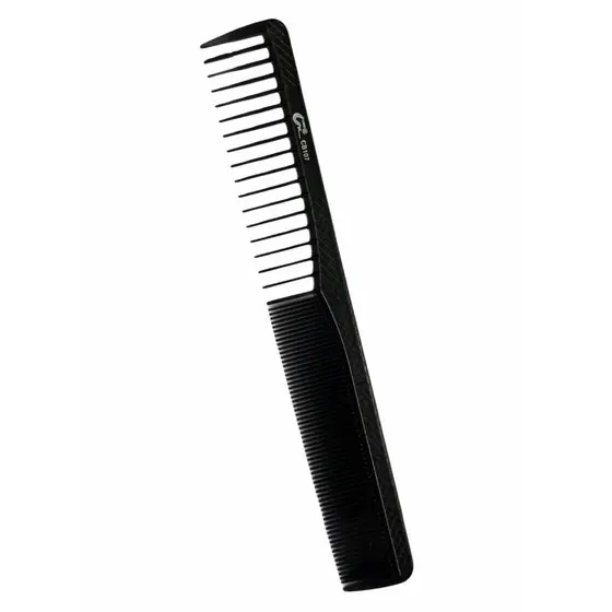 Pente De Corte Carbono Anti Estático 18cm Cb107 Preto ou Branco