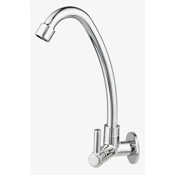 Torneira de Parede para Cozinha com Bica Móvel Cromada