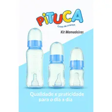 Kit 3 mamadeiras bico ortodôntico