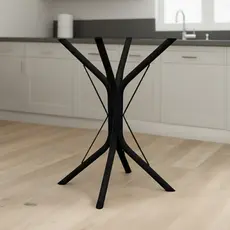 Pé Perna Base de Mesa Em Aço Reforçado 4 Apoios Elari para Granito Madeira Mármore - Suporta até 50kg - Tampo até 1Metro