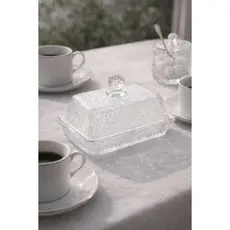 Manteigueira com Tampa de Cristal Martelado Petra Lyor