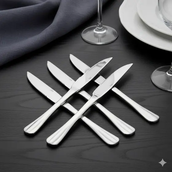 Conjunto 6 Facas de Churrasco Inox Positano 23cm Lyor