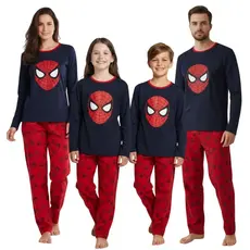 Kit Combinado Família Pijama Longo Calça e Manga Longa Tal Pai Tal Mãe e Tal Filho Estampas Personagens Promoção