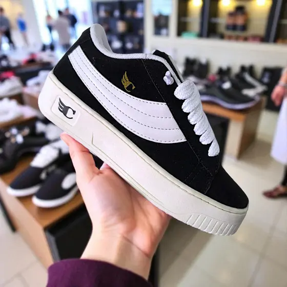 Tenis Plataforma Feminino Pisada Neutra Flatform Cadarço Grosso *Cabeça Calçados*