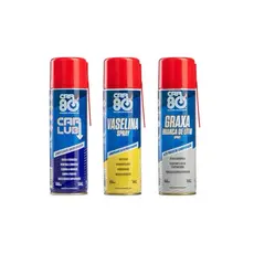 Kit Antiferrugem Car Lub + Vaselina Spray + Graxa Branca de Lítio Uso Geral