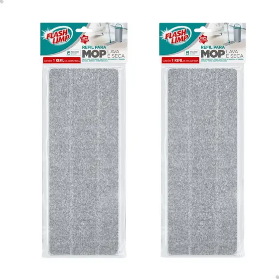 Refil Microfibra Lavavel Mop Lava E Seca Fit Flash Limp MOP6088 Original