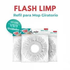 Refil Mop Giratorio Fit Kit Até 3 Uni RMOP5011 Flash Limp