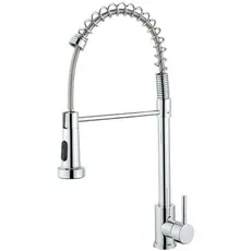 Torneira Inox Cozinha Gourmet Flexível Com Jato Spray E Bica Giratória 360° Misturador Monocomando