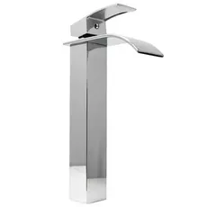 Torneira Banheiro Lavabo Misturador Bica Alta Cromada Monocomando Cascata Moderna
