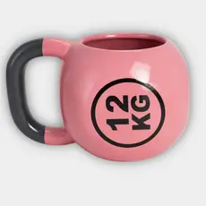 Caneca Kettlebell 3d Fitness Rosa Cerâmica 400ml