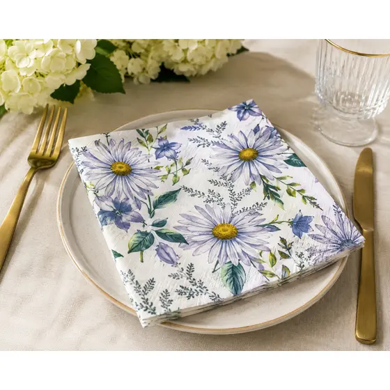 Kit Guardanapo Floral Decorativo para Mesa Posta e Decoupage – 20 Unidades | 2 Estampas