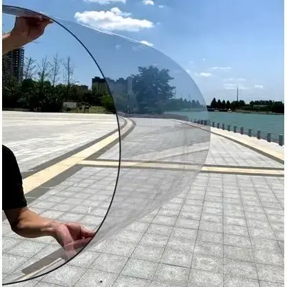Placa de Policarbonato Compacto Cristal 250cm x 80cm x 2 mm para Máquinas de Corte