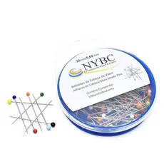 Alfinete Cabeça De Vidro Nybc - Com 100 Unidades