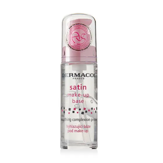 Primer facial Dermacol Satin Make-up Base, pele aveludada pronta para receber a base, cobre rugas