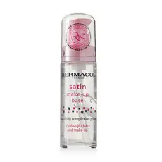Primer facial Dermacol Satin Make-up Base, pele aveludada pronta para receber a base, cobre rugas