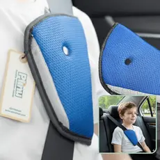 Ajuste Pescoço Adaptador Suporte Cinto de Segurança Infantil Azul