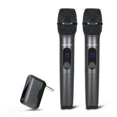 Microfone Sem Fio MOREFAND 2 Unidades | Kit Completo para Karaokê Receptor Plug-and-Play para Karaokê, Eventos e Uso Dom
