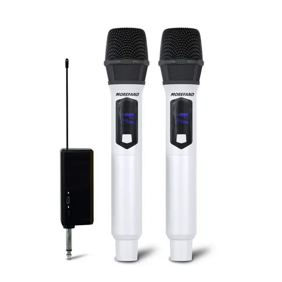 Microfones Sem Fio Profissional Duplo Recarregavel