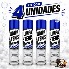Limpa Tênis Espuma Spray Limpeza a Seco Remove Encardido Sujeira Branco e Colorido Profissional Petroplus