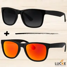 Kit 2 Óculos de Sol Estilo Justin Quadradinho Acetato UNISSEX Diversas Cores