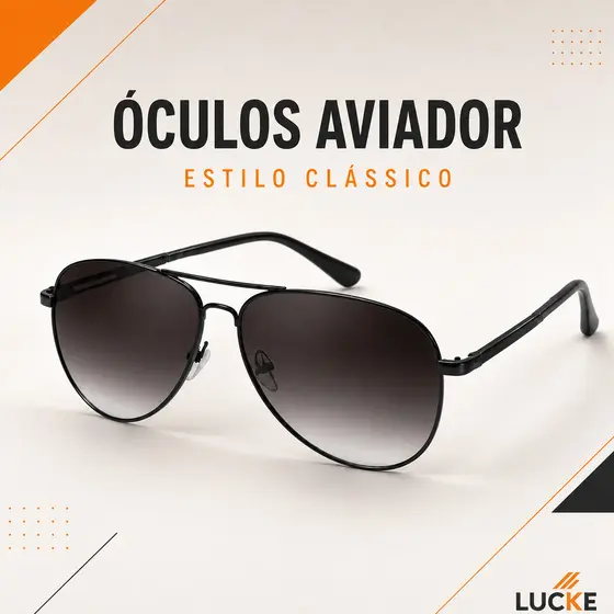 Óculos De Sol Aviador Clássico Unissex e Estiloso.