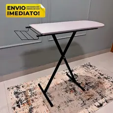 Mesa Passadeira Tabua de Passar Roupa Dobrável Regulável Extra Forte Com Suporte para Ferro
