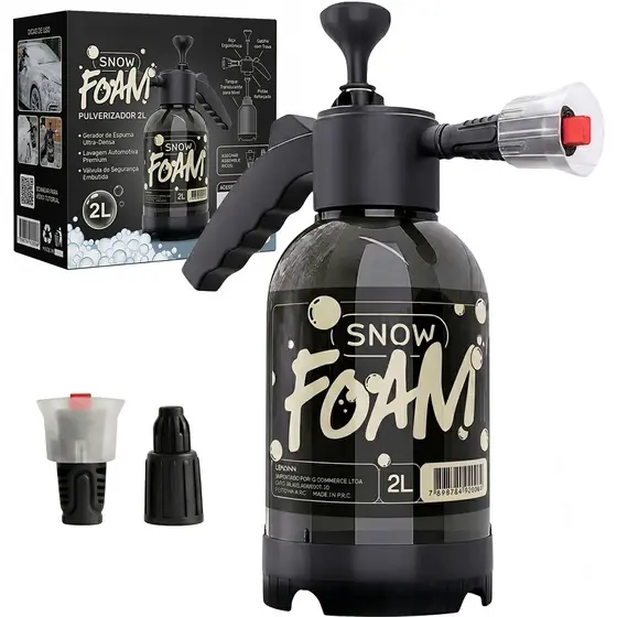 Pulverizador Snow Foam Manual Borrifador  Lavagem Espuma Densa Profissional Carro Moto Jardim