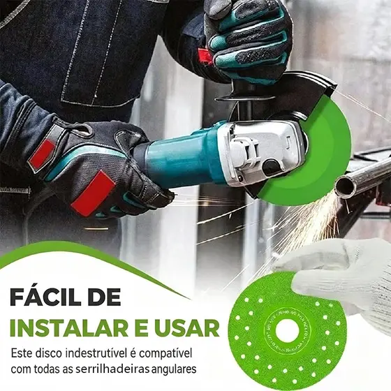 Kit 2/3/4/5 Discos Diamantados 100mm x 30mm p/ Cortar Vidro Espelho Cerâmica Porcelanato