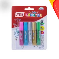 COLA COLORIDA GLITTER 6GRS (BLISTER) C/5 TUBOS - LYKE