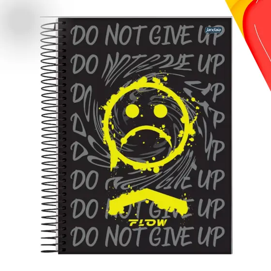 Caderno Universitário Capa Dura 20 Matérias 320 Folhas Flow Unidade Menino Escolar